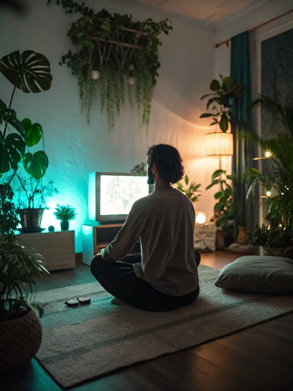 A person meditating in a peaceful setting, representing mindfulness and emotional balance.